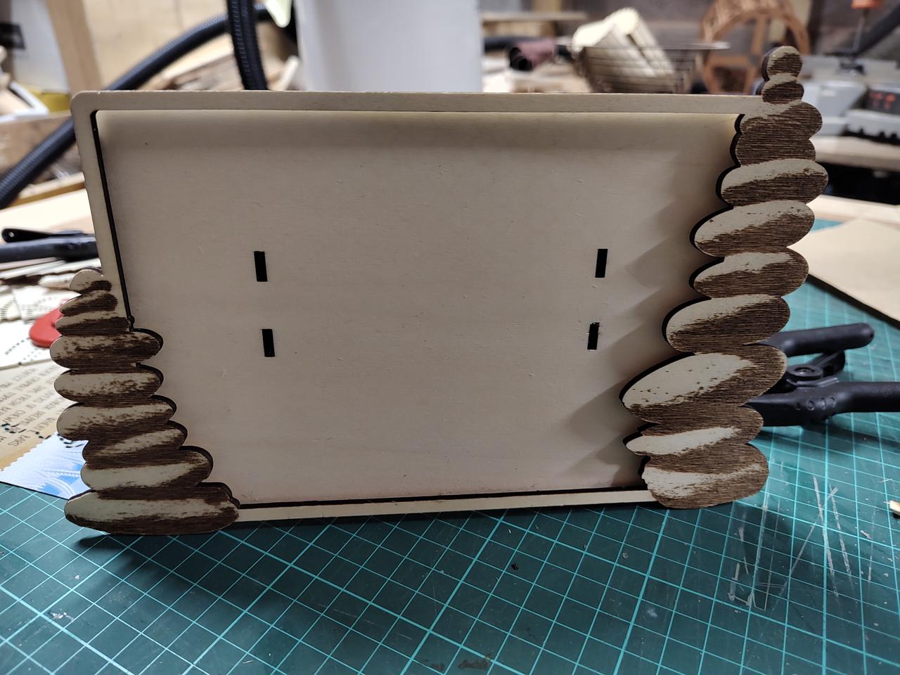 Pebble stack photo frame.